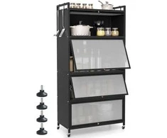 Promotions Sandėliavimo spintelė 80,5x40x162 cm juoda, metalinė sandėliavimo