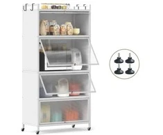Promotions Sandėliavimo spintelė 80,5x40x162 cm balta, metalas, laikymas
