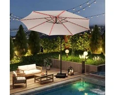 Promotions Saulės atspindžio pakabinamas skėtis, 305x259 cm, smėlio spalvos