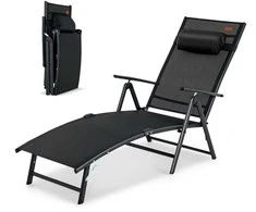 Promotions Gultas saulės vonioms, Sulankstomas su pagalvėle, 7 padėčių reguliuojama atlošo dalis, Metalinis rėmas