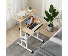 Promotions Sėdėjimo ir stovėjimo stalas, MDF ir plienas, 60x30x72-124 cm, natūralus