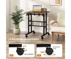 Promotions Sėdėjimo-stovėjimo stalas, reguliuojamo aukščio, 60x30x72-124 cm, natūralus