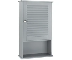 Promotions Sieninė spintelė su žaliuzių durelėmis 42x17x70 cm pilka