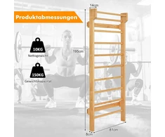 Promotions Sieninės kopetėlės 195x80x14 cm natūralaus medžio