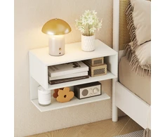 Promotions Sieniniai naktiniai staliukai 2 vnt. 50x30x36,5 cm balti