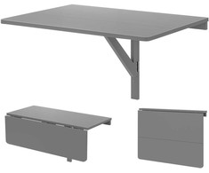 Promotions Sulankstomas prie sienos tvirtinamas stalas, 80x60x43 cm, baltas juodas