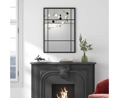 Promotions Sieninis veidrodis, 101,5x71x3 cm, juodas, metalinis rėmas