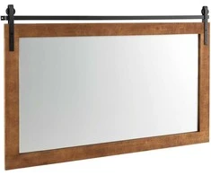 Promotions Sieninis veidrodis, stačiakampis, 101,6x66 cm, rudas