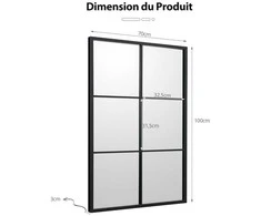 Promotions Sieninis veidrodis, 70x100 cm, juodas
