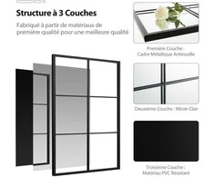 Promotions Sieninis veidrodis, 70x100 cm, juodas