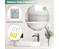 Promotions Sieninis veidrodis, 76x76 cm, juodas