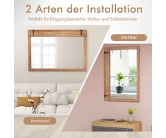 Promotions Sieninis veidrodis 99x70 cm natūralus