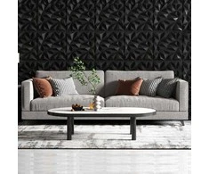 Promotions 3D sienų plokštės, PVC, 49,5x49,5 cm, Juoda
