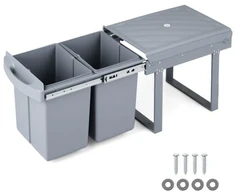 Promotions Šiukšlių dėžė 50.5x33.5x41 cm Pilka Atliekų rūšiavimas