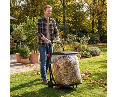 Promotions Šiukšlių maišų laikiklis 52x49x94 cm juodas metalinis laikymas