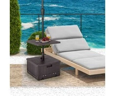 Promotions Lauko skėčio pagrindas su stalo padėklu, 53,3x53,3x44,5 cm, juodas