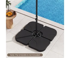 Promotions Skėčio pagrindas 50.8x50.8x7.6 cm Juodas HDPE