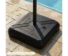 Promotions Skėčio pagrindas 81.3x81.3x19.1 cm Juodos ratukai HDPE