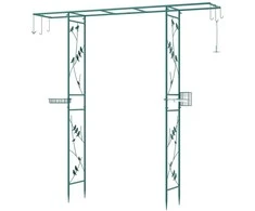 Promotions Sodo arka ir lesyklėlė, 212x40x213 cm, žalia, metalas