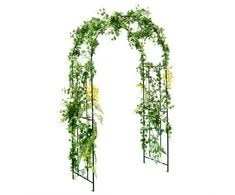 Promotions Sodo arka pergolė grotelės 120x56x220 cm juoda metalas