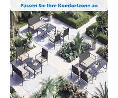 Promotions Sodo baldų komplektas 4 dalių, rotango, su kavos staliuku, smėlio spalvos