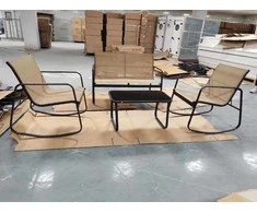 Lauko baldų komplektas Promotions Sodo baldų komplektas, 4 dalių, 72x114x80 cm, rudos spalvos