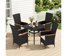 Promotions Sodo kėdžių komplektas 62x58x107 cm, smėlio spalvos, rotangas