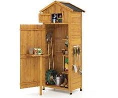 Promotions Sodo namelis 76x51.5x178 cm Geltonas, Eglės mediena, Sandėliavimas