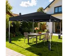 Promotions Sodo pavėsinė 290x290x230 cm Juodas metalas Sulankstoma
