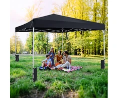 Promotions Sodo pavėsinė 290x290x230 cm Juodas metalas Sulankstoma
