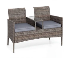 Promotions Sodo poilsio komplektas 62x124x84 cm Pilkas ratanas