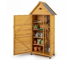 Promotions Sodo sandėliukas 81x46x174 cm geltonos eglės mediena