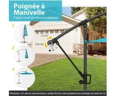 Promotions Sodo skėtis, 300x245 cm, rudas