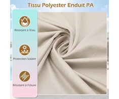 Promotions Sodo skėtis 400x212x243 cm Smėlio spalvos poliesterio audinys