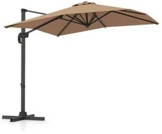 Promotions Sodo skėtis su pasvirusia stiebu, 245x245x238 cm, rudas