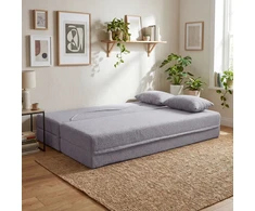 Promotions Sofa-lova 192,5x108,5x32 cm Pilkas flisas Sulankstoma