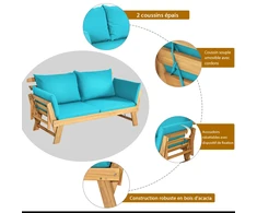 Promotions Sofa lova 198x75x75 cm turkio spalvos