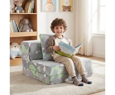 Promotions Sofa-lova 3-in-1 Vaikiška sofa 65,5x60,5x41,5 cm Pilka, flanelės audinys
