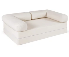 Promotions Sofa-lova 4-in-1 Sulankstoma, konvertuojama 149.9x91.4x52.1 cm Smėlio spalvos korduro audinys