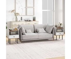 Promotions Šoninis staliukas 41x35x56 cm baltas, metalas, su laikymo vieta