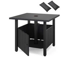 Promotions Lauko šoninis staliukas, 4.8 cm skersmens skėtis, juodas