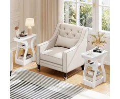 Promotions Šoninis staliukas 50x30x60,5 cm baltas įkrovimo stotelė