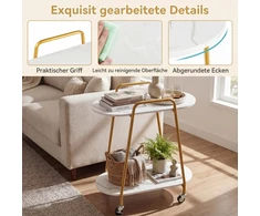 Promotions Šoninis staliukas 60x33,5x68,5 cm Baltas dirbtinio marmuro paviršius
