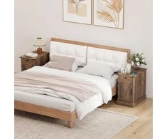 Promotions Šoninių staliukų komplektas, 35x60x62 cm, ruda, su įkrovimo stotele