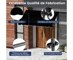 Promotions Spaustuvo markizė, 250x120x210-300 cm, Balta