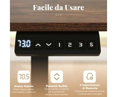Promotions Stalas su reguliuojamu aukščiu, elektrinis, 120x60x73-118 cm, rudas