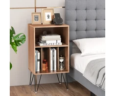 Promotions Stalelis patefonui su įkrovimo stotele 48x40x88 cm riešutas