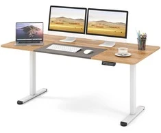 Promotions Elektrinis stovimas rašomasis stalas, 140x70x72-116 cm, natūralus