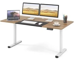 Promotions Elektrinis stovimas stalas, 140x70x72-116 cm, Smėlio spalvos