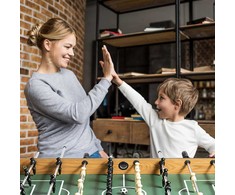 Promotions Stalo futbolo stalas, medinis, 121.9x61x78.7 cm, rudas